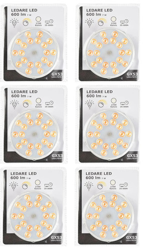 Ikea ledare gx53 led bulbs - ledare,