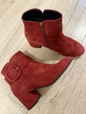 Gabor Rust Red Suede Ankle