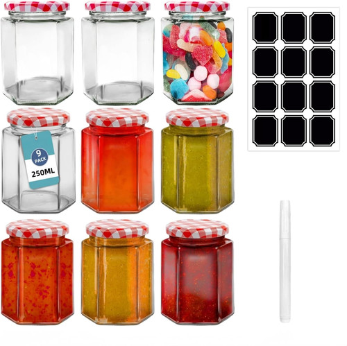 Pack 280ml glass hexagonal - 280ml,