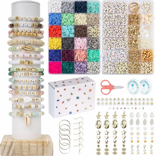 Clay beads bracelet - beads,