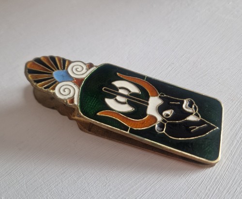 Vintage brass enamel grecian - brass,