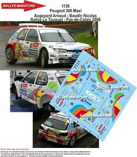 DECALS 1/43 REF 1136 PEUGEOT