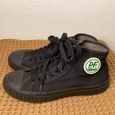 PF Flyers Sandlot Center HI Canvas Triple Black Mens Sz 9 Slip Resist Shoes