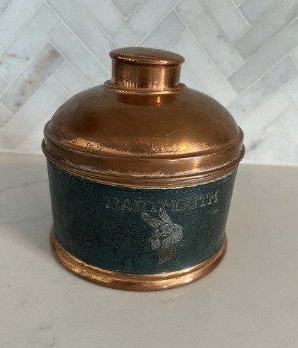 Vintage humidor copper leather - humidor,