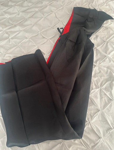 Red black hooded - red, /