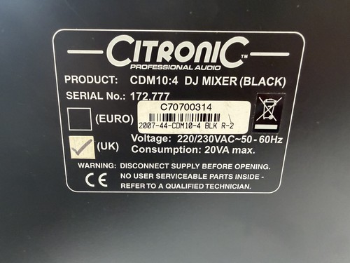 Mixer citronic cdm - citronic,