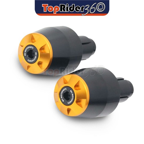 Gold cnc bar end sliders - gold, storm