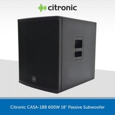 Citronic 18" 600W Passive Subwoofer Bass Bin Cabinet DJ Disco Club CASA-18B