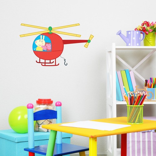 Peppa pig helicopter wall - helicopter,