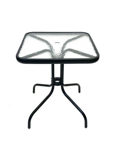 Square glass garden table - garden,