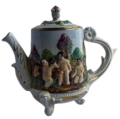 Capodimonte coffee teapot - coffee, lid