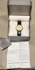 Men’s Rotary Elite  9k Gold Service Watch With Original Box And Papers