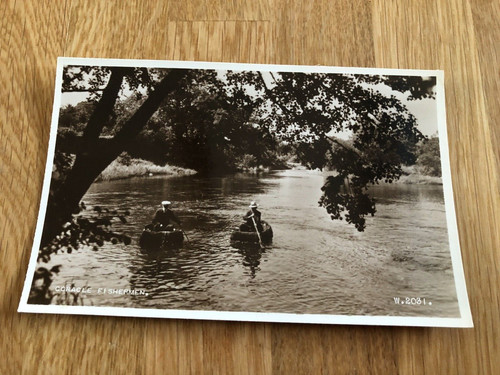 Real photo postcard coracle - photo,