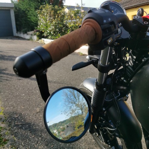 Black motorcycle round - round, 7/8"