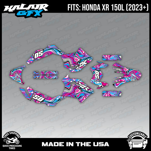 Graphics kit for honda xr150l - kit,