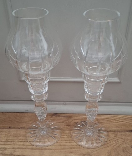 Pair vintage crystal glass - crystal,