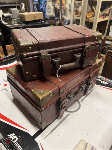 Vintage nesting trunks faux - trunks,