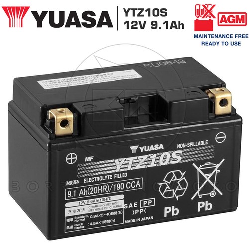 Yuasa ytz10s battery 12v 9ah - ytz10s,
