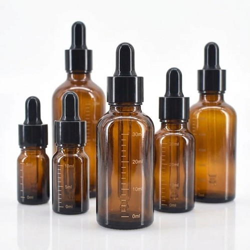 Amber glass dropper - amber, bottle