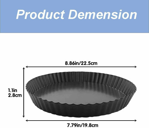 Inch quiche pan round fluted - inch,