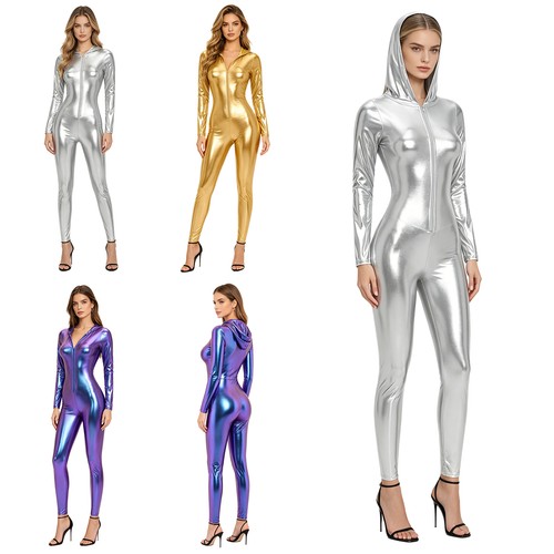 Women hooded jumpsuit - hooded,