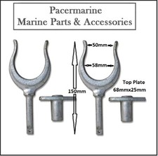 Pair Galvanised Oar Rowlocks