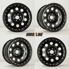 4x 17" x 8 steel wheels fit 04-16 Nissan Navara D40 Beadlock style 6x114.3 ET-12