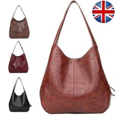 UK Women Designer Leather Shoulder Bag Large Capacity Ladies Handbag Hobo Tote
