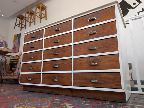1940s bank painted pine - painted,