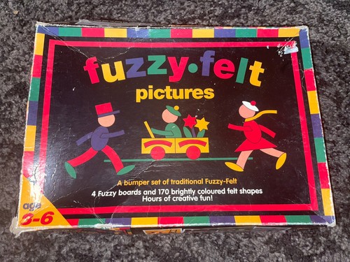 Vintage fuzzy felt pictures - felt,