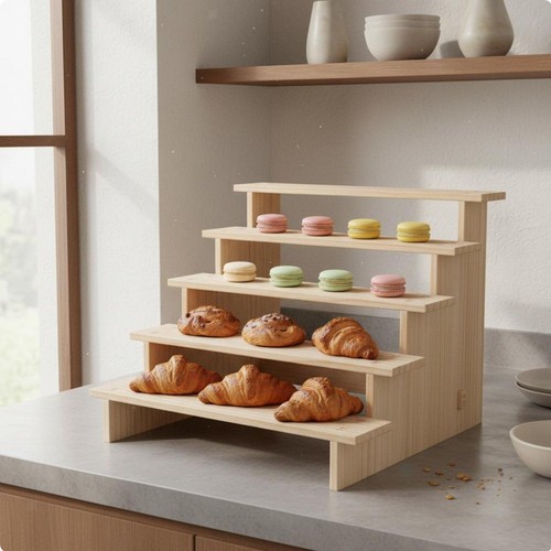 Wooden organizer shelf riser - shelf,
