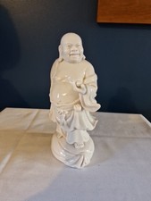 Blanc De Chine Buddha With Pearl White Porcelain 20cm Vgc