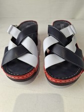 Pavers Leather Wedge Sandals