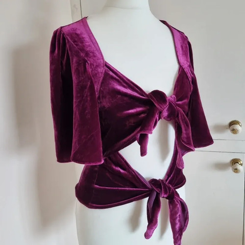 Zara purple silk velvet - zara,