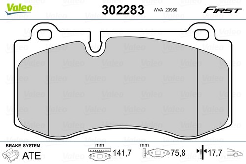 Front valeo 302283 - valeo-oe, brake