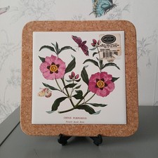 Portmeirion Botanic Garden Square Teapot Stand Purple Rock Rose New