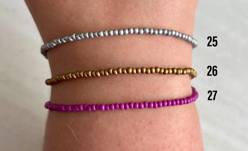 2mm seed bead bracelet - seed,