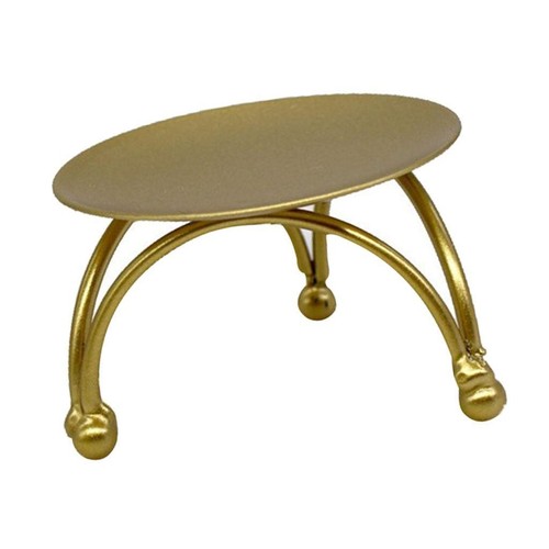 Iron plate candle holder - plate, round