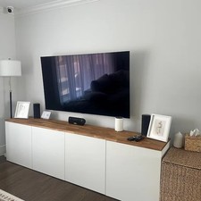 Solid Oak Top Cover for Ikea Besta TV Bench: 180x40cm