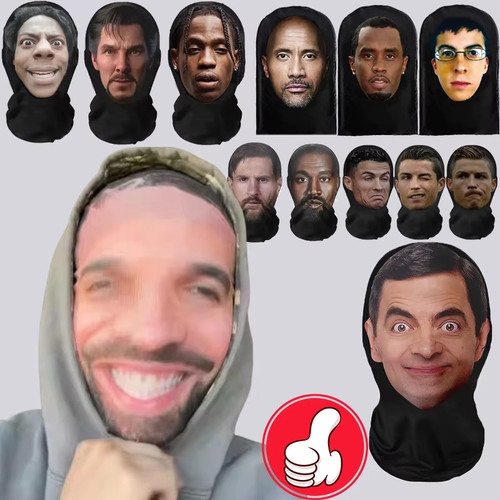 Realistic full face mask - realistic, 3d