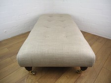 CUSTOM FOOTSTOOL - BED END STOOL - WINDOW SEAT - DALTON SABLE - LAURA ASHLEY