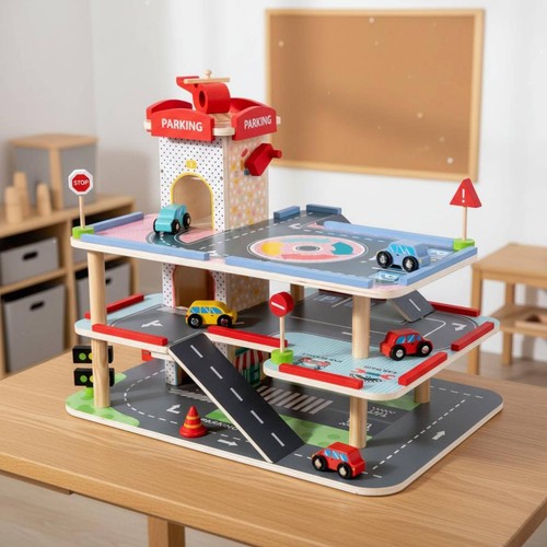 Level toy car - 3-level, garage