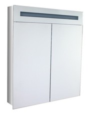 New Led Illuminated Bathroom 2 Door Cabinet With On/Off Sensor & Shaver Socket