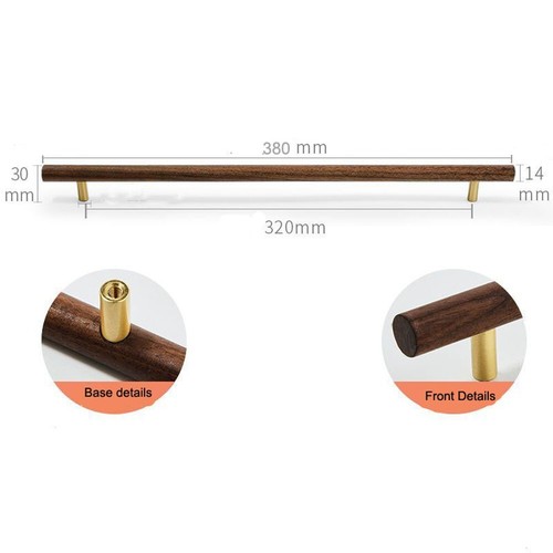 Walnut wood cabinet handles - walnut,