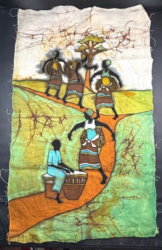 Vintage african batik fabric - batik,