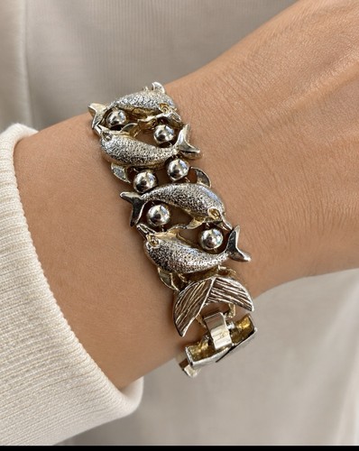 Vintage dolphin link - vintage, bracelet