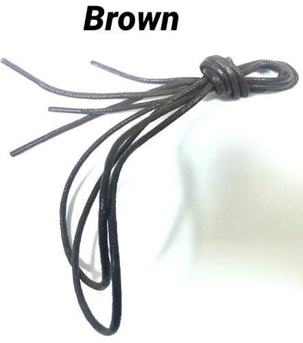 Waxed cotton shoelaces round - waxed,