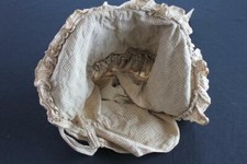 ANTIQUE 1900'S-1920'S BROWN COTTON PLAID PRARIE BONNET ONE SIZE