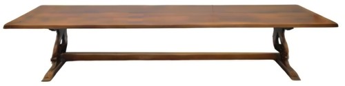 Oak refectory table - table, 3