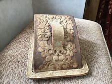 Quantock Pottery Large Wedge Shaped Cheese Dish with Lid